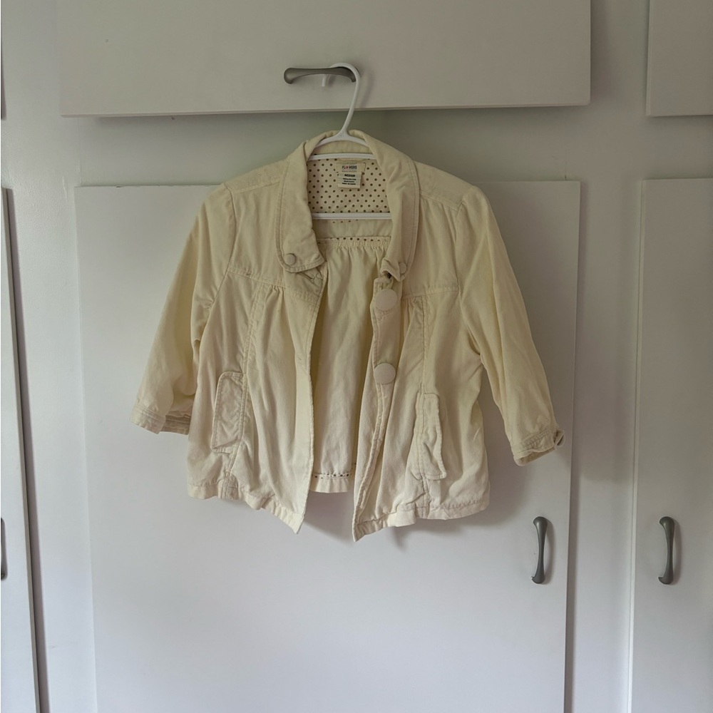 Vintage Cream Spring Jacket for Women
